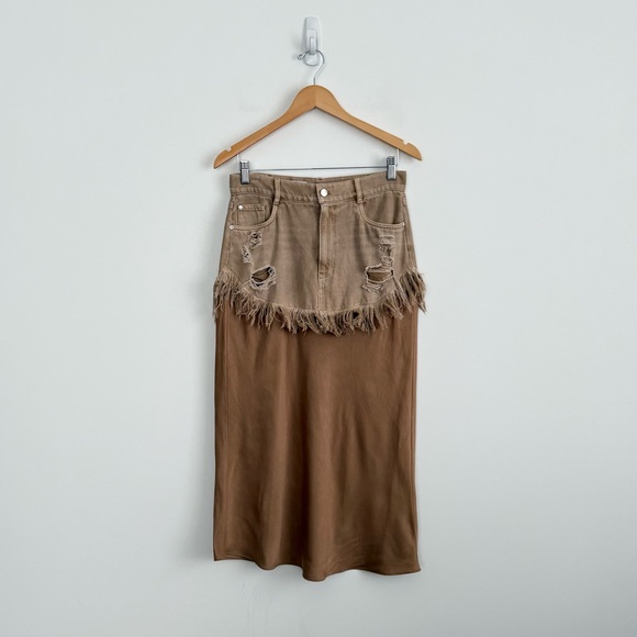 Anthropologie Pilcro Twofer Slip Midi Skirt - Picture 5 of 15